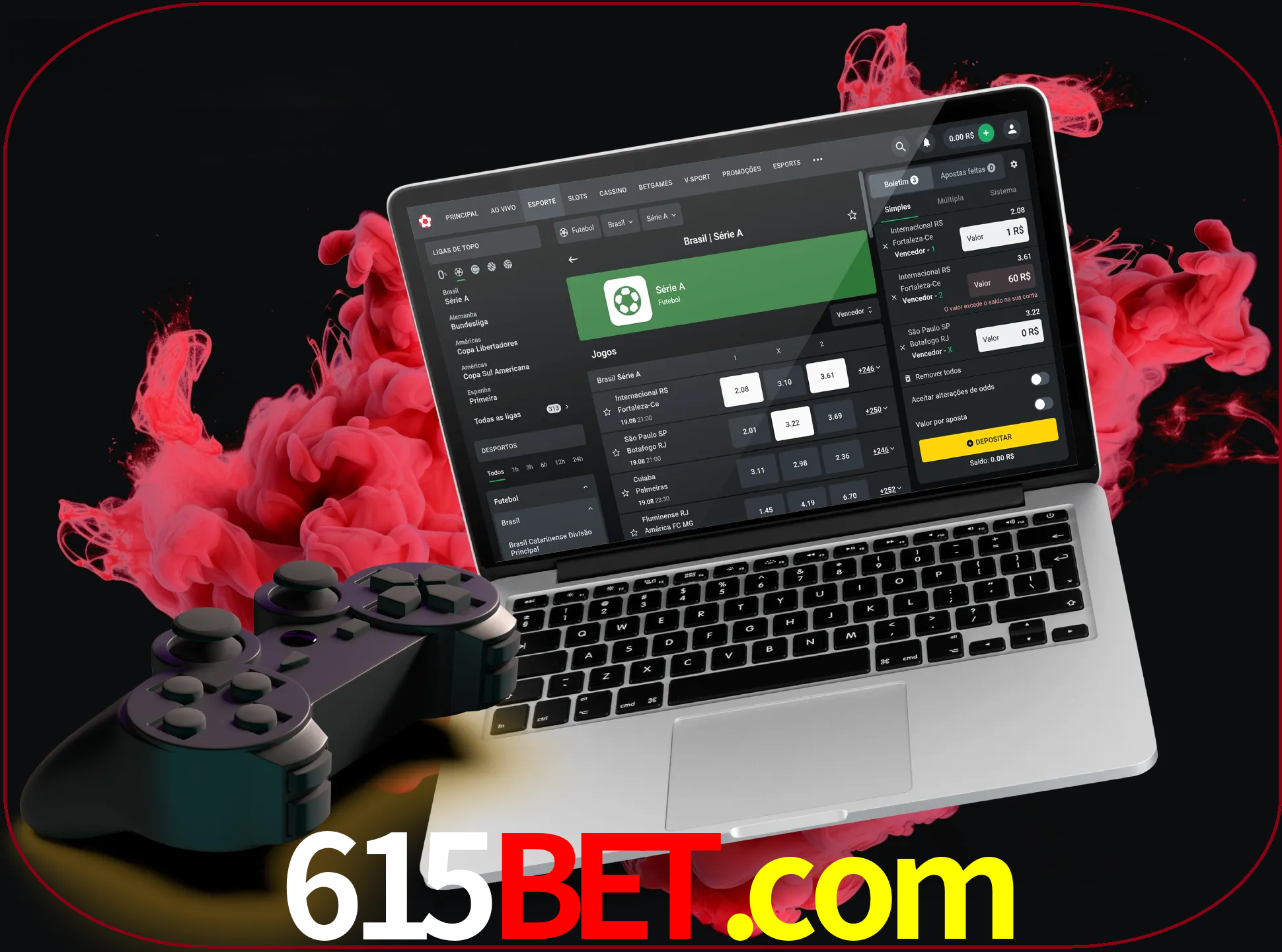 Visite a secção especial de jogos de vídeo em 615bet para descobrir em que jogos pode apostar e ganhar muito dinheiro.